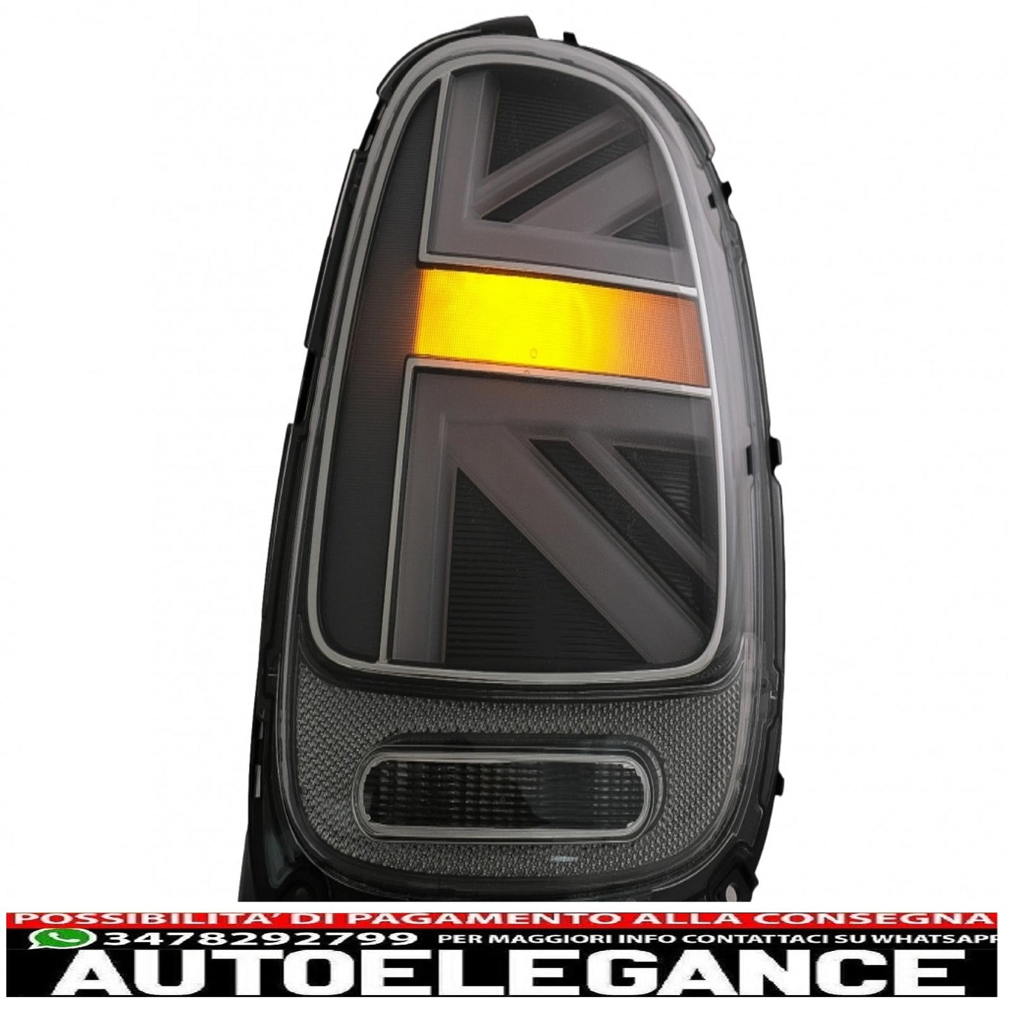 Rear lights suitable for mini one f55 f56 f57 3d 5d cabriolet (2014-2018) JCW design silver