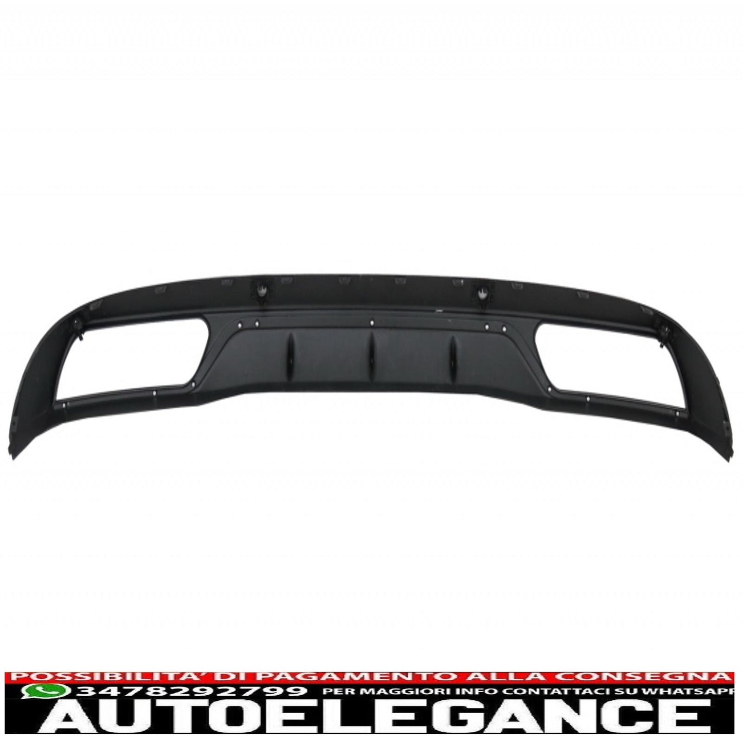 diffusore paraurti posteriore con terminali di scarico adatto per mercedes classe c w205 s205 (2014-2018) c63 look shadow nero e cromato per paraurti standard