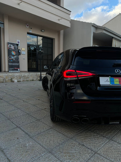 💎DIFFUSORE POSTERIORE PER MERCEDES A W177 AMG SOTTO TERMINALI NERI A45S💎