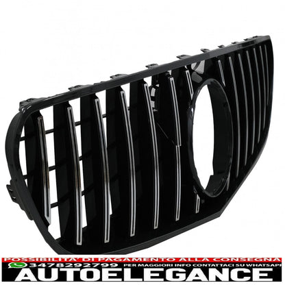 center grille suitable for mercedes s class coupe c217 facelift (2018-up) cabrio a217 facelift (2018-up) gt-r panamericana design chrome 