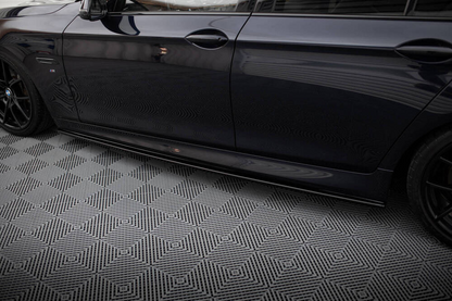SOTTO MINIGONNE ADATTE PER BMW SERIE 5 F10 F11 MSPORT M5 NERO LUCIDO