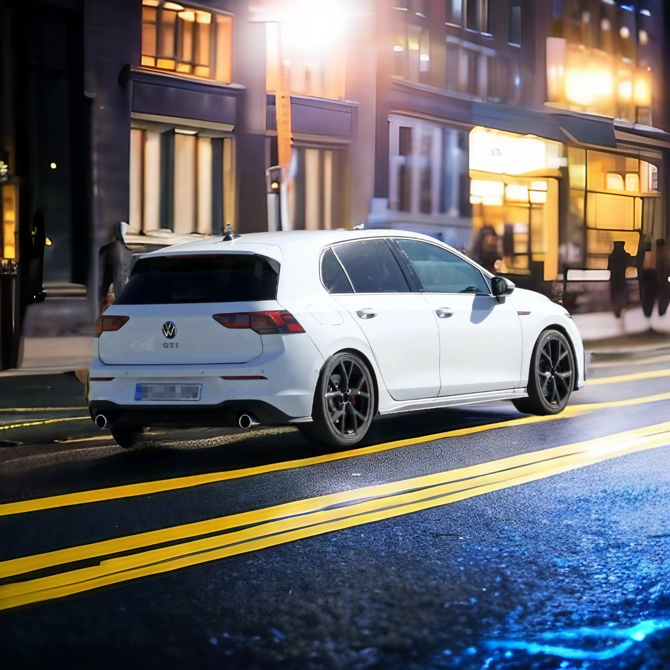 PARAURTI POSTERIORE ADATTO PER VW GOLF 8 LOOK GTI GREZZO DESIGN SPORTIVO