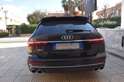 SPOILER TETTO ADATTO PER AUDI A6/S6 C8 AVANT 2018+ LOOK RS6 NERO LUCIDO