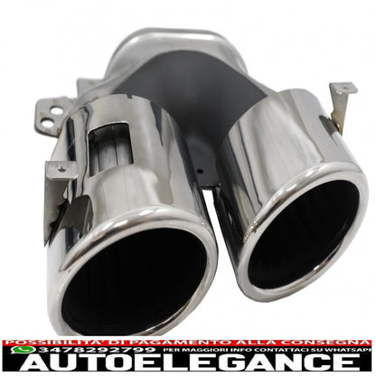 Exhaust pipes suitable for mercedes a-class w177 cla ii x118 c118 gla suv h247 glb suv x247 35 amg / 45 amg (2018-) 45s chrome design
