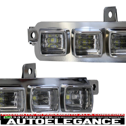 Front bumper spoiler led extension drl suitable for mercedes g class w463 (1989-2017) 