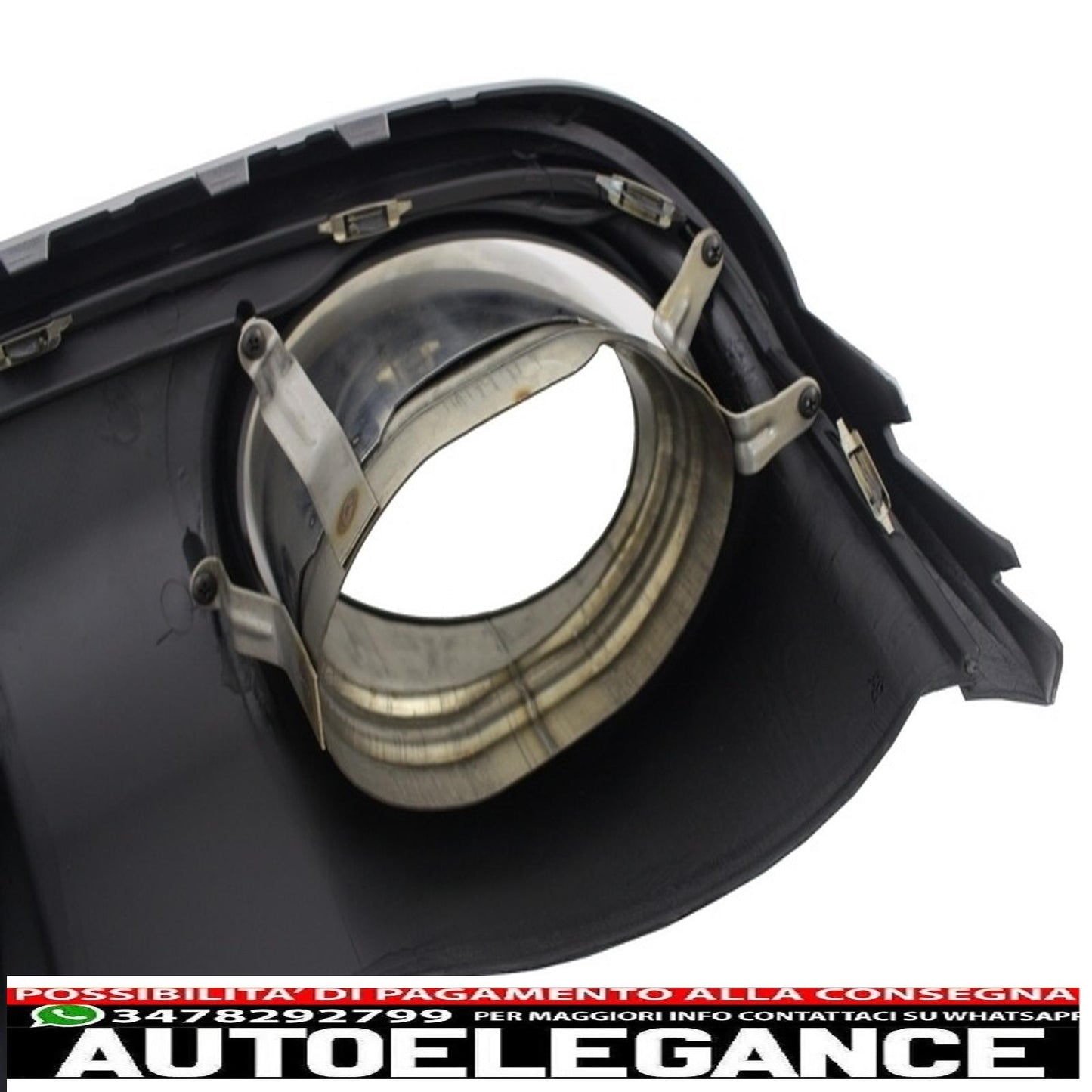 diffusore del paraurti posteriore e terminali di scarico con griglia centrale e luci posteriori a LED adatti per audi a4 b8 avant pre restyling (2007-2011)