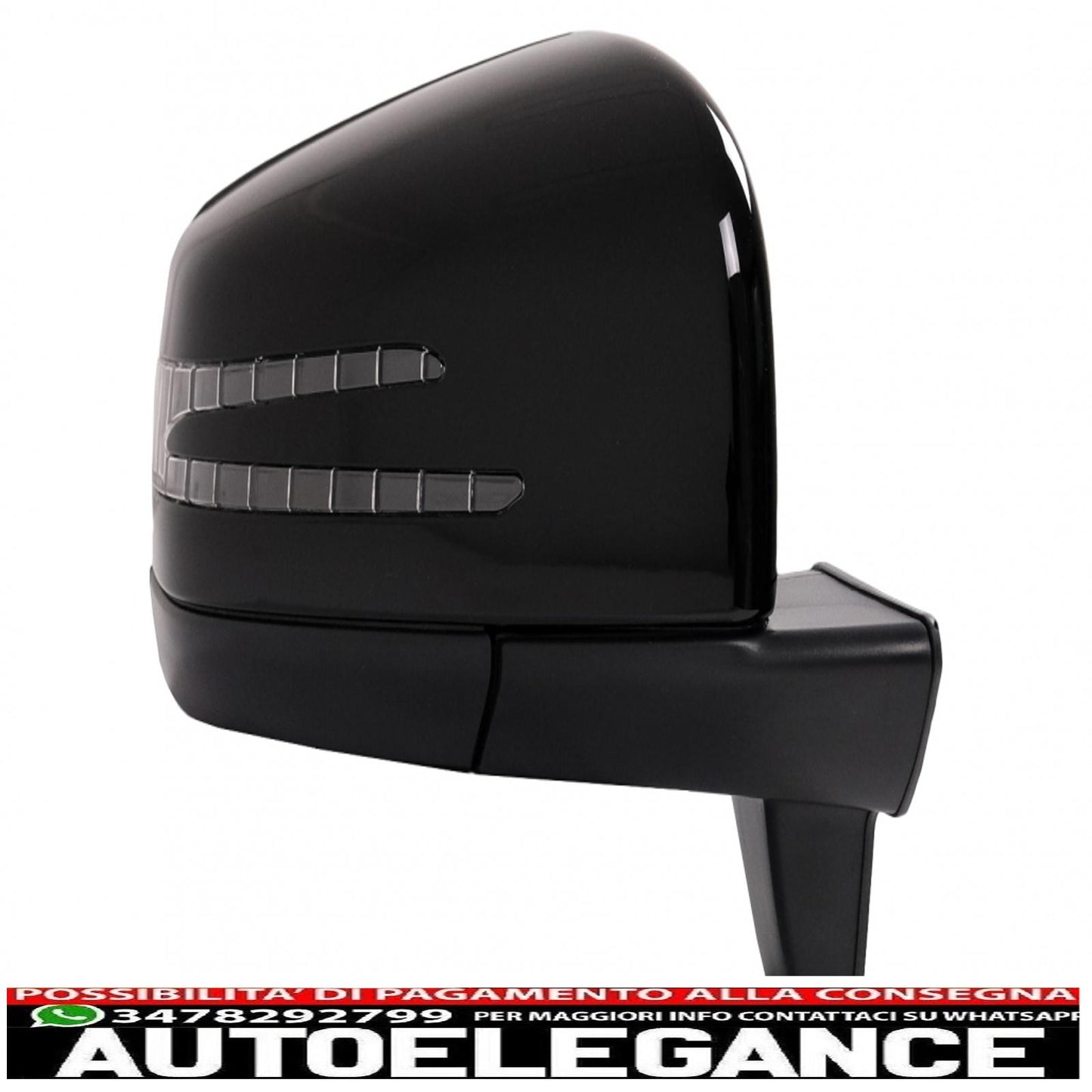 Complete mirror assembly suitable for mercedes g-class w463 (1989-2018) 2013 piano black design 