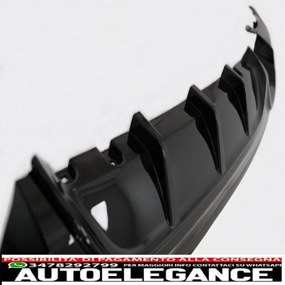 paraurti posteriore spoiler mantovana diffusore doppia uscita con terminali di scarico adatti per bmw serie 2 f22 f23 (2013-) m performance design