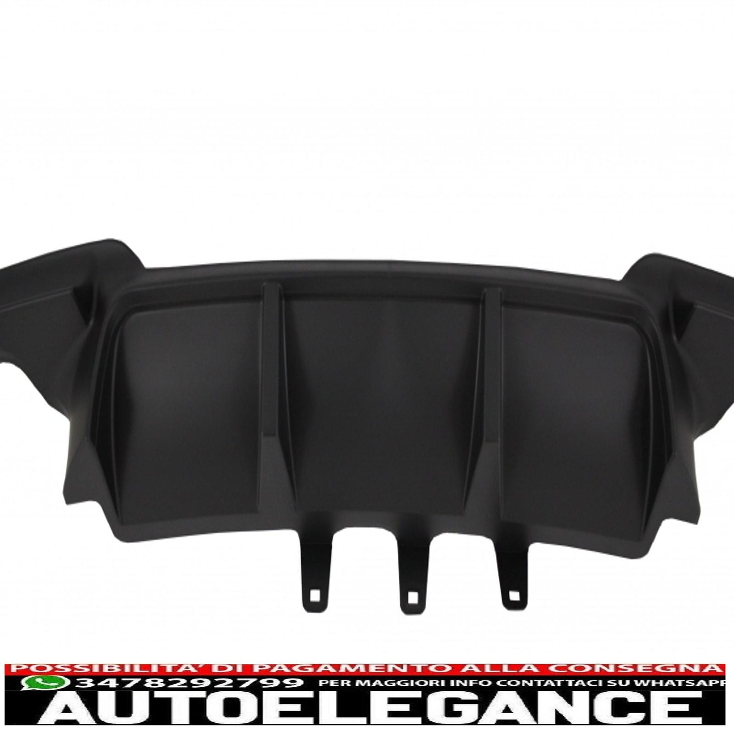 diffusore d'aria a doppia uscita adatto per bmw f10 serie 5 (2011-2017) design m con terminali di scarico nero pianoforte