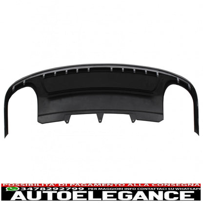Diffusore d'aria con mantovana per paraurti posteriore adatto per audi a4 b8 facelift limousine avant (2012-2015) solo design s-line paraurti standard