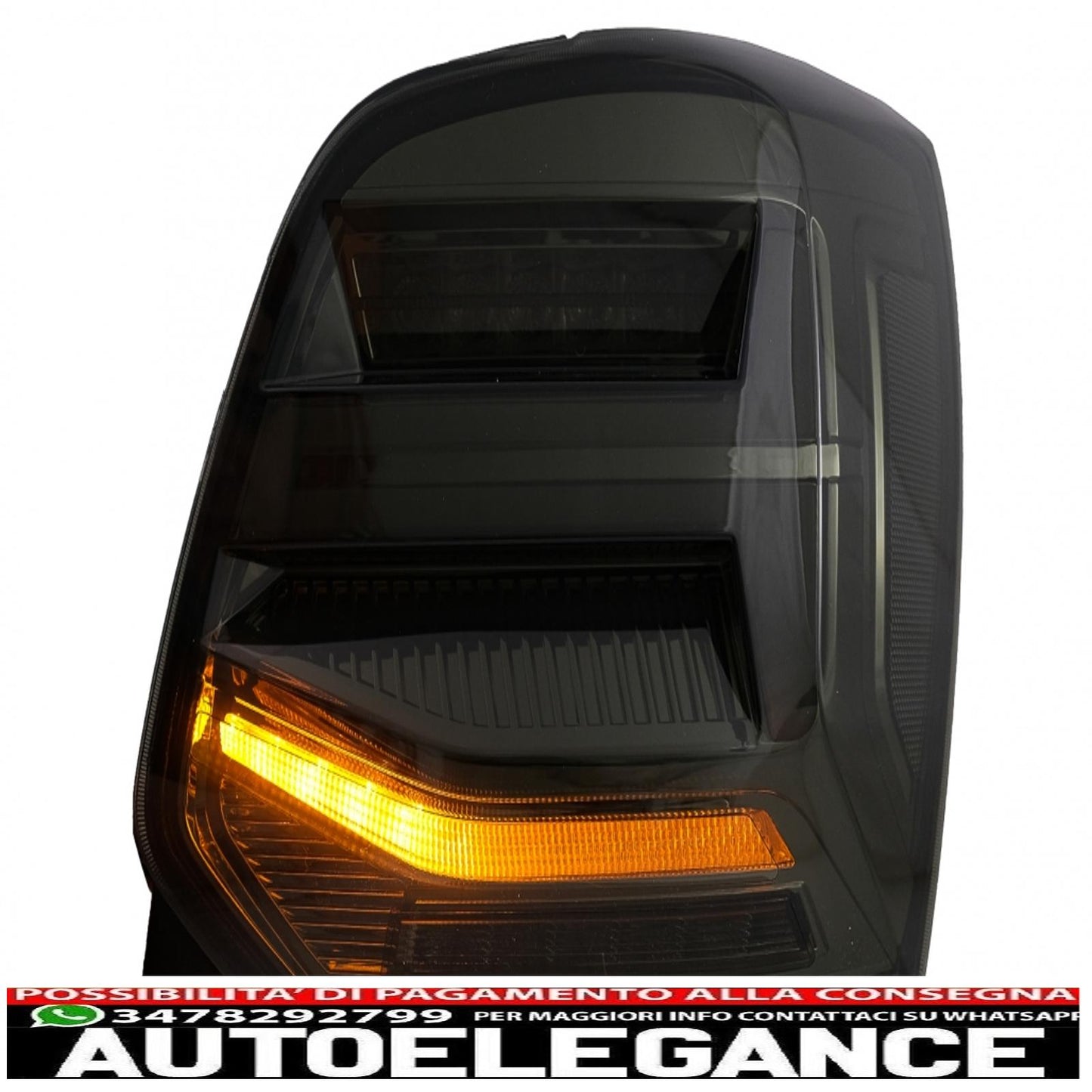 fanali posteriori full led adatti per vw polo 6r 6c 61 (2011-2017) luci di svolta dinamiche sequenziali vento look fumè