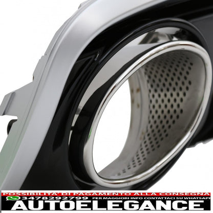Diffusore e terminali di scarico per mantovana paraurti posteriore adatti per audi a4 b8 b8.5 limousine avant facelift (2012-2015) design rs4