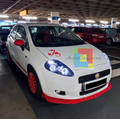 SPLITTER ANTERIORE ADATTO PER FIAT GRANDE PUNTO LOOK NERO LUCIDO DESIGN SPORTIVO