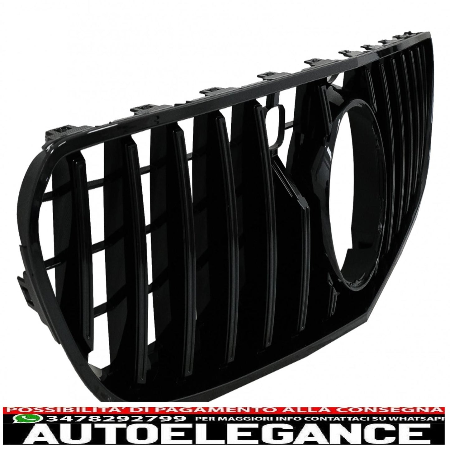 center grille suitable for mercedes s class coupe c217 (2014-2017) cabrio a217 (2015-2017) gt-r design panamericana black