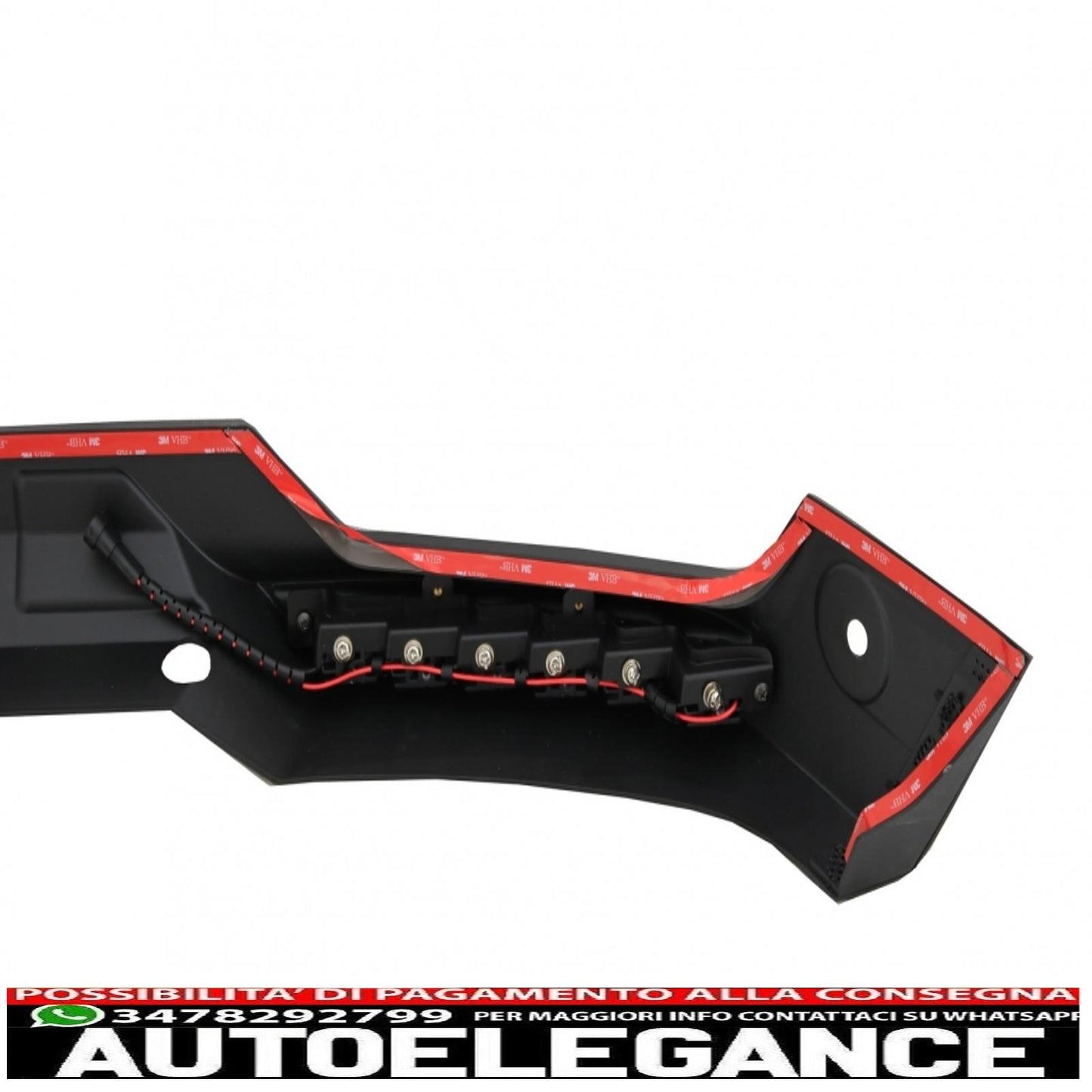 Front bumper spoiler led drl extension suitable for mercedes g class w463 (1989-2017) black design 