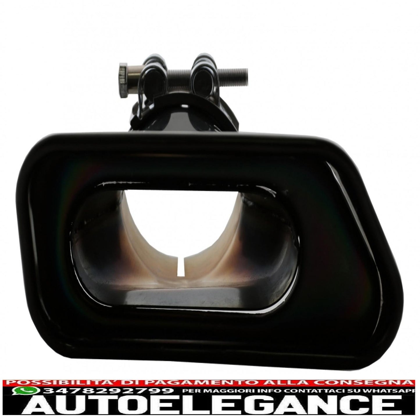 Punte marmitta di scarico adatte per bmw serie 5 berlina touring f10 f11 f18 (2011-2017) 550i v8 lci design quadrato edizione nera
