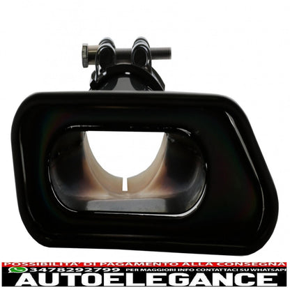 Punte marmitta di scarico adatte per bmw serie 5 berlina touring f10 f11 f18 (2011-2017) 550i v8 lci design quadrato edizione nera