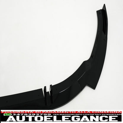 Front bumper additional spoiler suitable for Audi A5 F5 Facelift S-Line (2020-up) Piano Black