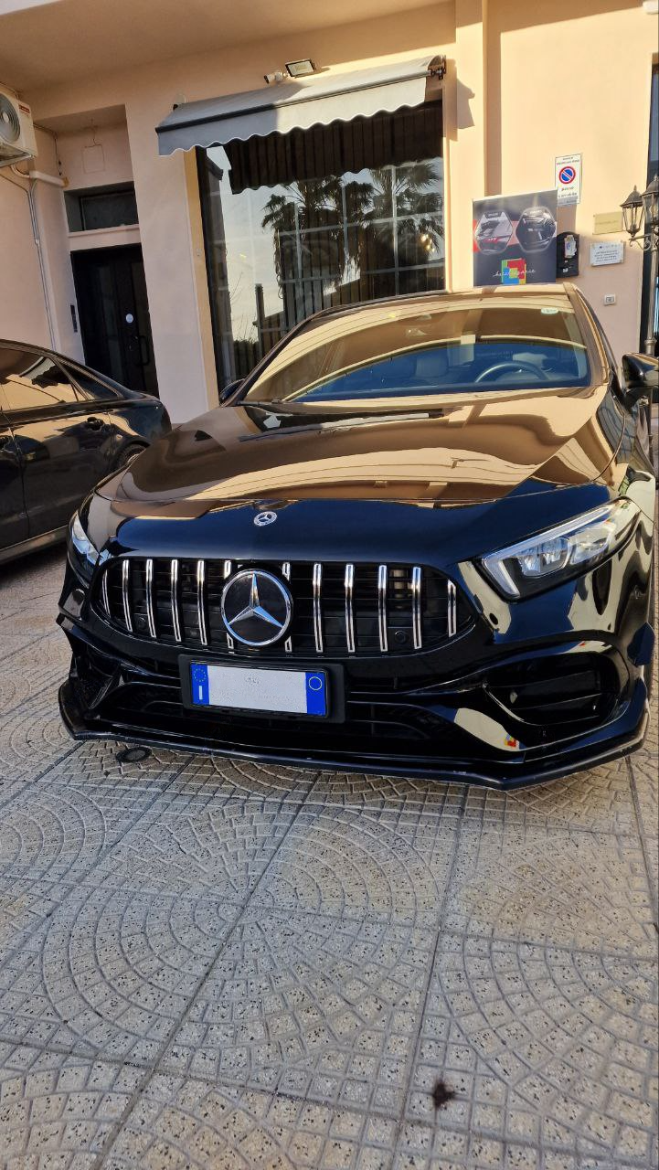 💎LAMA ADATTA MERCEDES CLASSE A W177 SPLITTER SOTTO PARAURTI ANTERIORE NERO💎