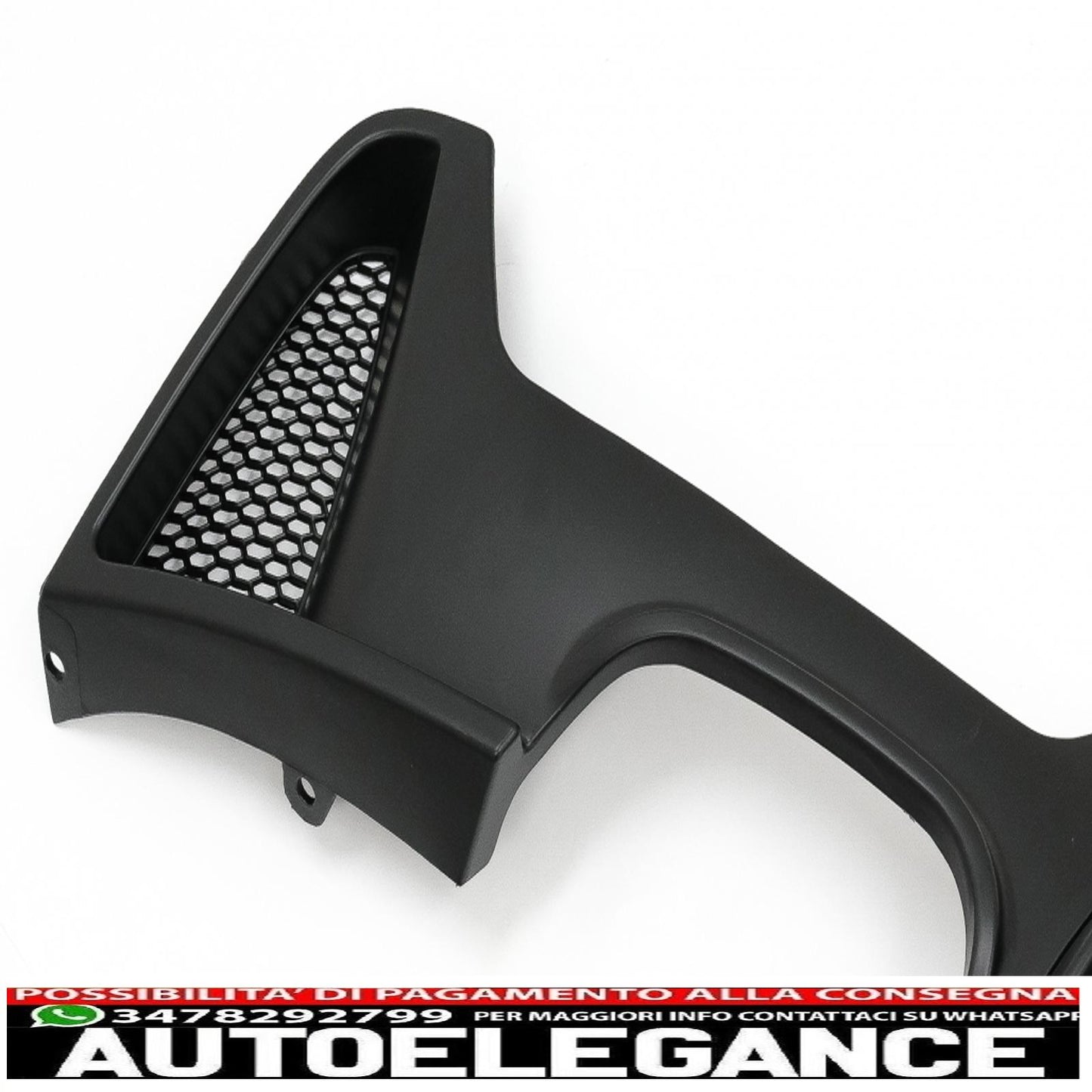 diffusore paraurti posteriore adatto a bmw serie 4 f32 f33 f36 (2013-2019) coupe cabrio m design sinistra doppia uscita nero
