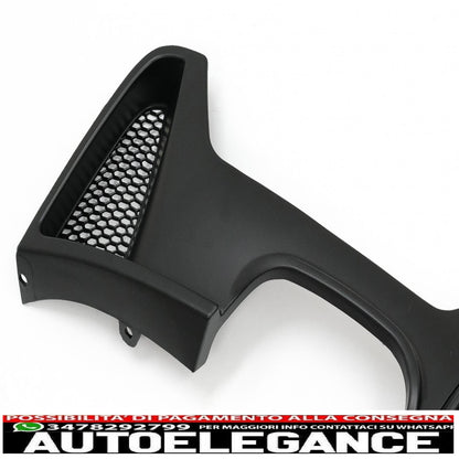 diffusore paraurti posteriore adatto a bmw serie 4 f32 f33 f36 (2013-2019) coupe cabrio m design sinistra doppia uscita nero