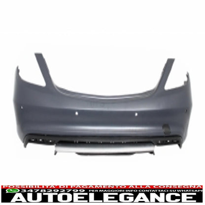 body kit with exhaust tips suitable for mercedes w222 s-class (2013-07.2017) s65 s63 design 