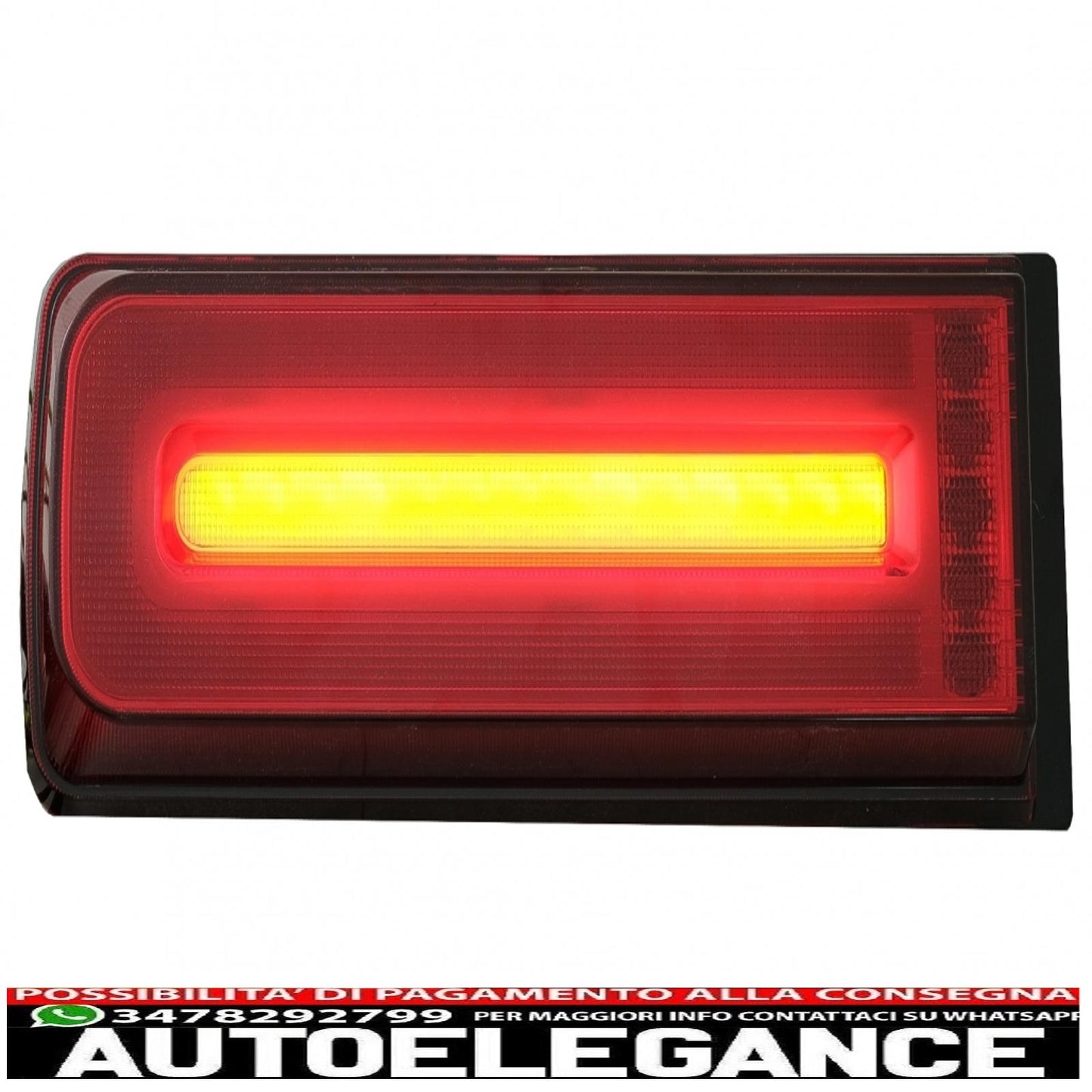 led rear lights light bar suitable for mercedes g class w463 (2008-2017) restyling 2018 dynamic design sequential cornering lights smoke red