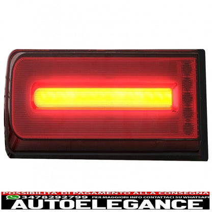 led rear lights light bar suitable for mercedes g class w463 (2008-2017) restyling 2018 dynamic design sequential cornering lights smoke red