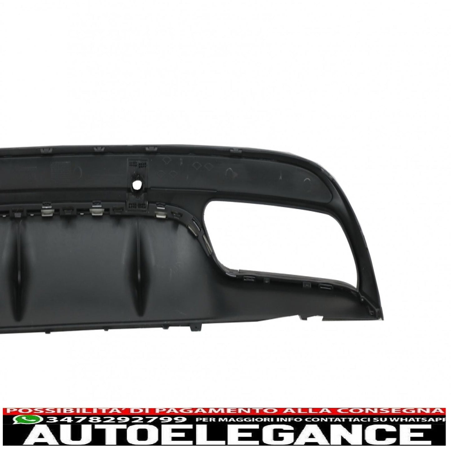 diffusore paraurti posteriore adatto per mercedes classe c w205 s205 (2014-2020) c63 design solo per sport pack black edition