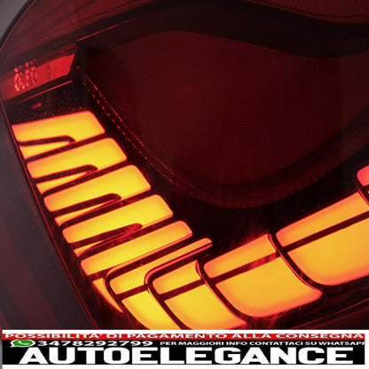 oled rear lights suitable for bmw 5 series f10 (2011-2017) transparent red with dynamic sequential turning light