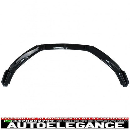 Front bumper additional spoiler suitable for audi a4 b9 8w (2016-2018) rs4 piano black design 