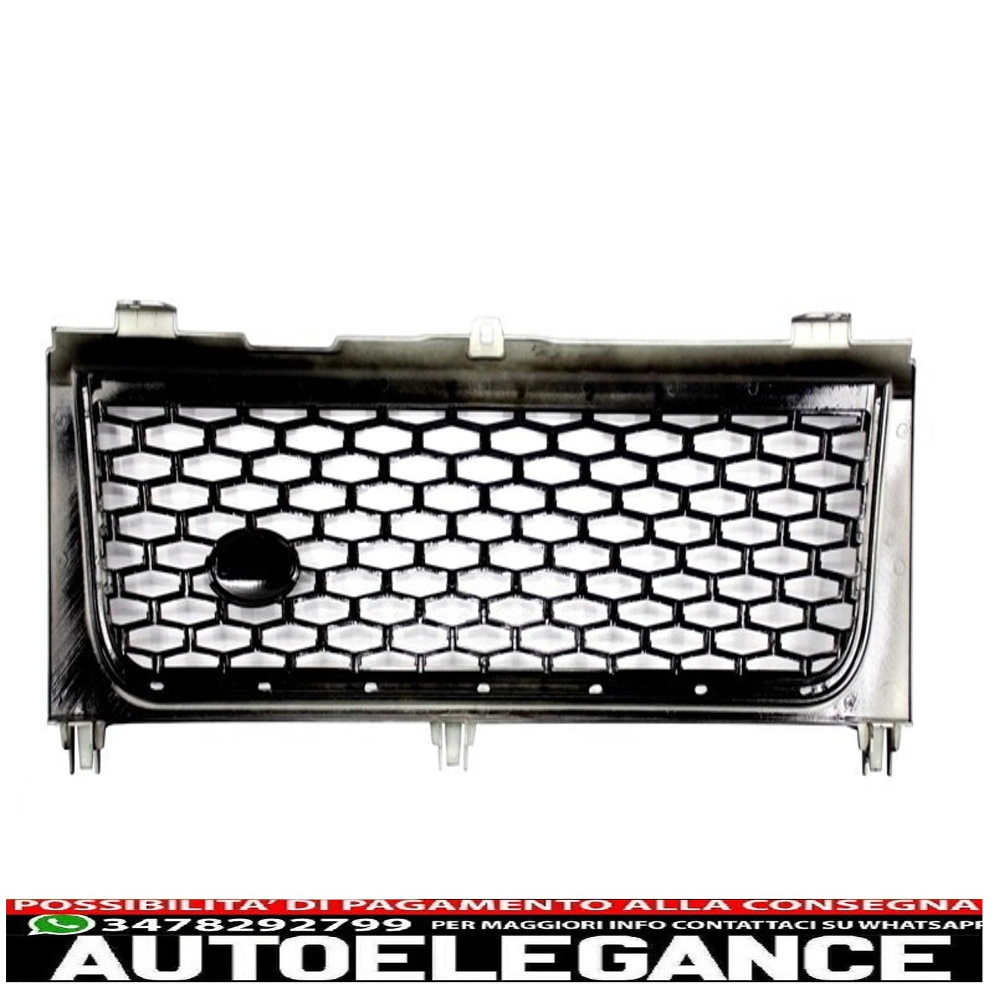 central grille with side vents suitable for land rover vogue iii l322 (2002-2005) all black autobiography supercharged edition