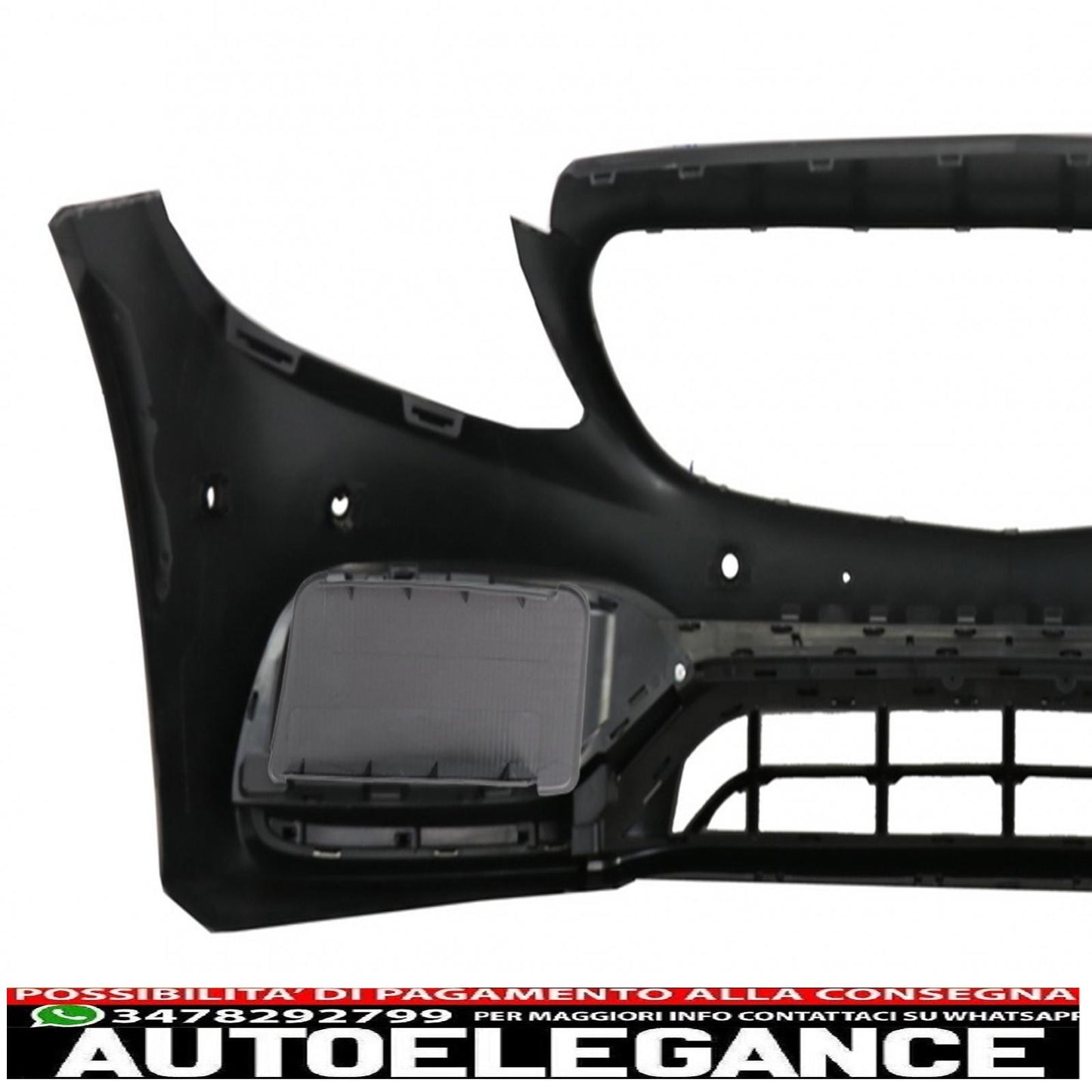 Paraurti anteriore con griglia nero adatto a mercedes classe c w205 s205 a205 c205 (2014-2018) design c63