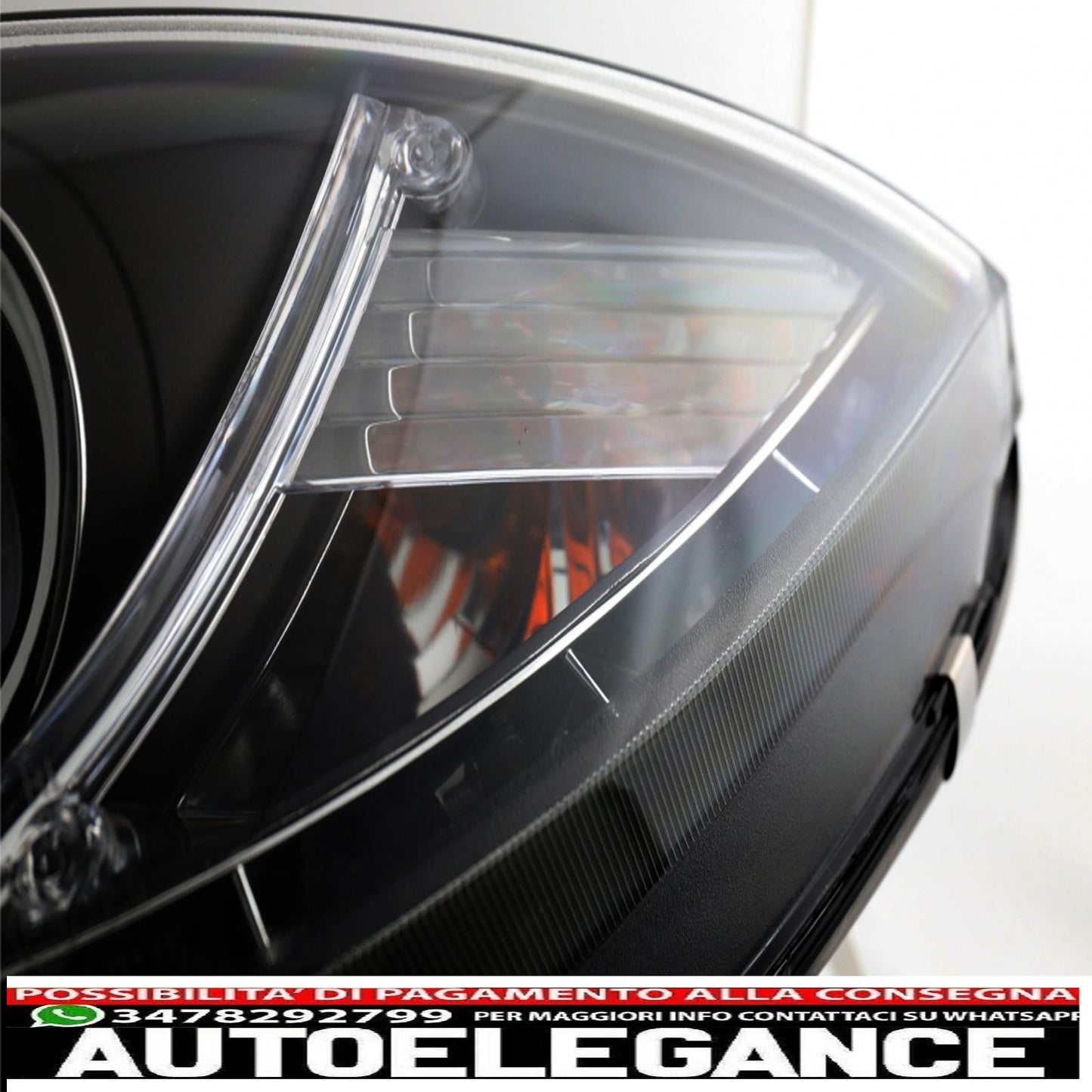 led drl headlights suitable for Seat leon altea toledo (06.2005-2009) black