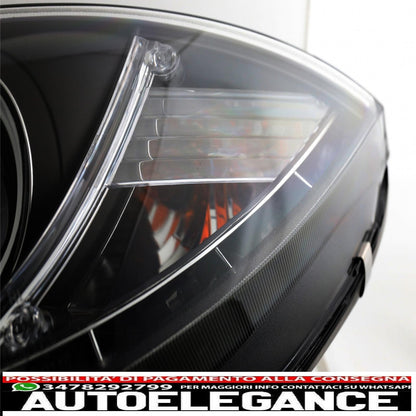 led drl headlights suitable for Seat leon altea toledo (06.2005-2009) black