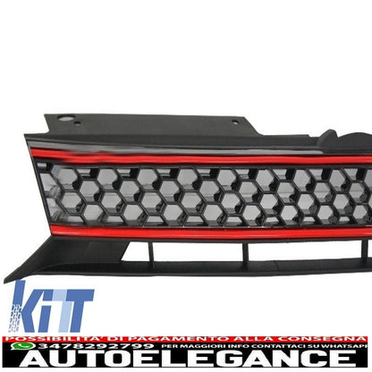 paraurti anteriore adatto a vw golf vi 6 (2008-2013) gti look senza pdc