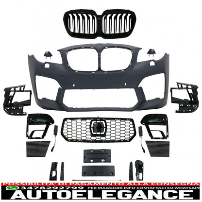 front bumper with center grills suitable for bmw 5 series f10 f11 (2011-2017) m5 style 2020 