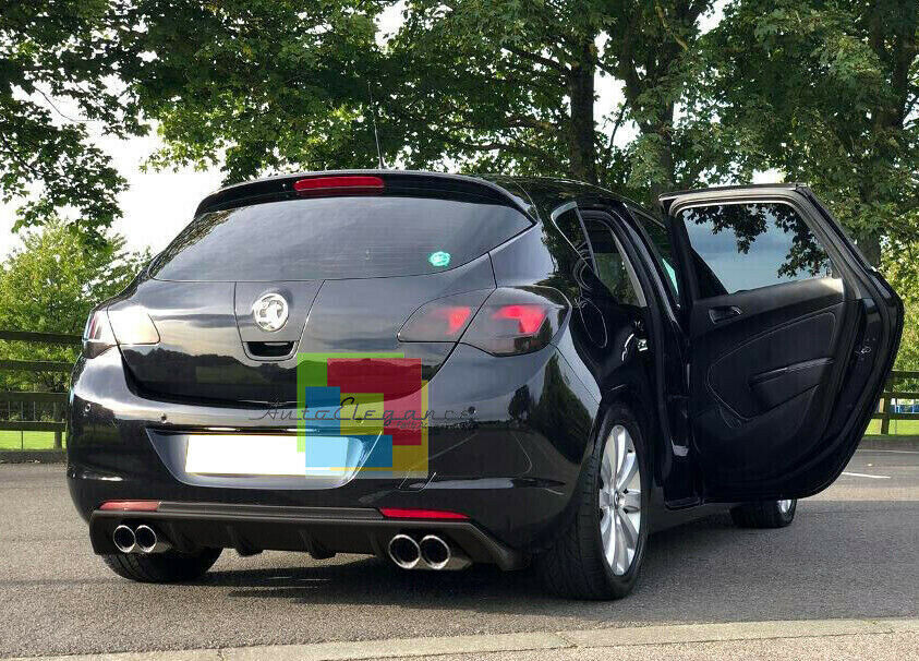 OPEL ASTRA J DIFFUSORE SOTTO PARAURTI POSTERIORE ABS NERO OPC DOPPIO SCARICO .-