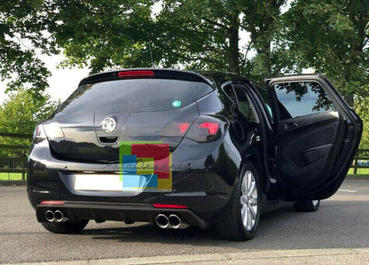 OPEL ASTRA J DIFFUSORE SOTTO PARAURTI POSTERIORE ABS NERO OPC DOPPIO SCARICO .-