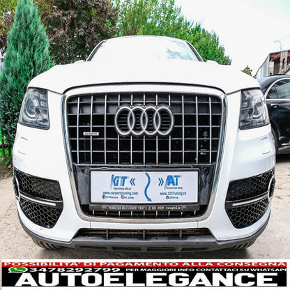 Copri fendinebbia griglie laterali adatto per audi q5 suv 8r (2008-2011) rs design piano nero cromato AUTOELEGANCERICAMBI