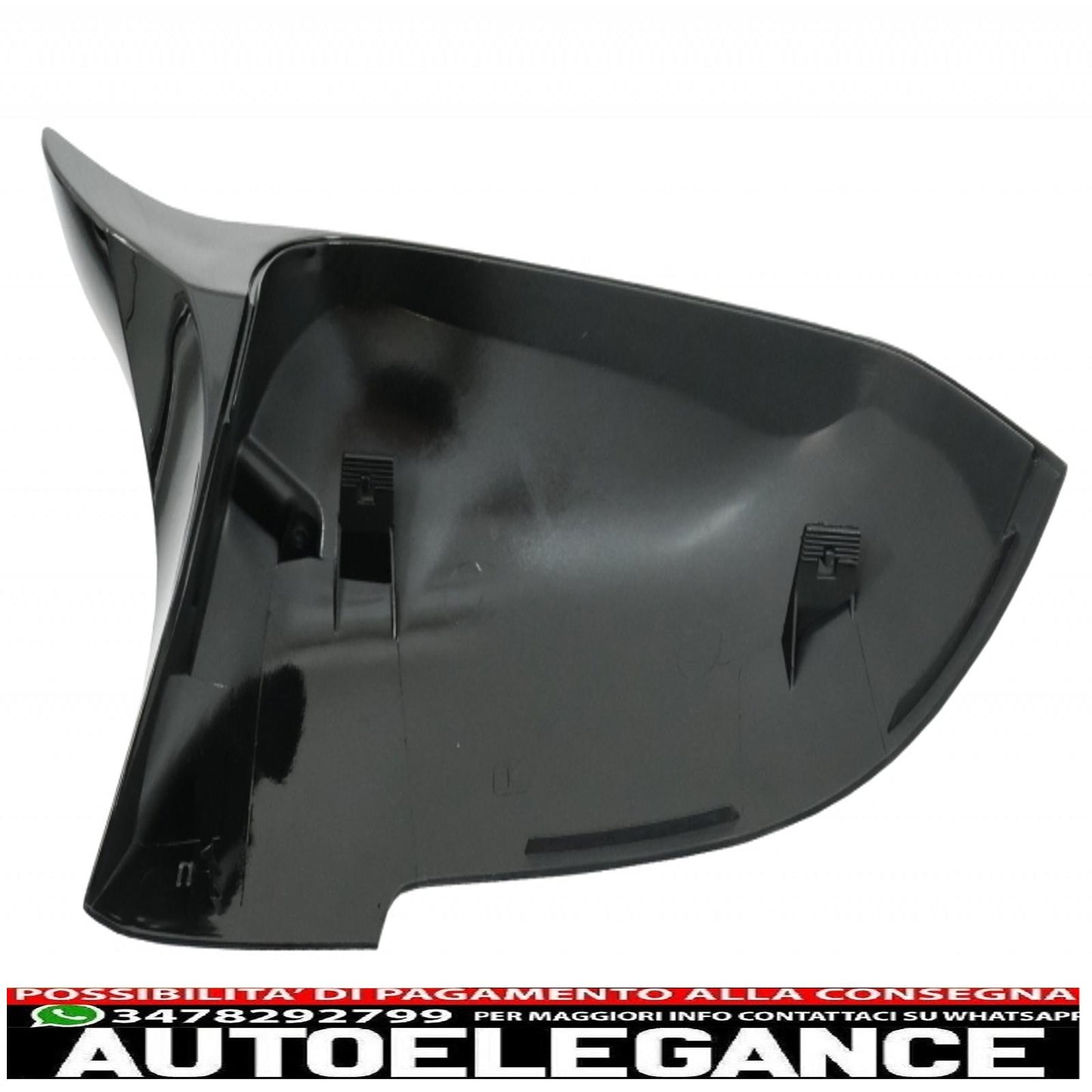 Front Bumper Spoiler Lip with Mirror Covers Fit for BMW 5 Series F10 F11 Sedan Touring (2015-2017) M-Performance Piano Black 