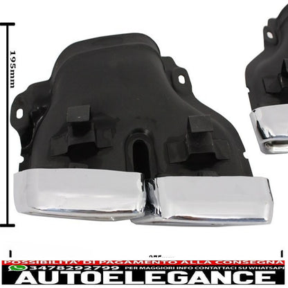 Punte per silenziatore di scarico adatte per mercedes benz classe s w222 classe e w212 s212 facelift cls w218 classe sl r231 e63 s63 sl65 a-design