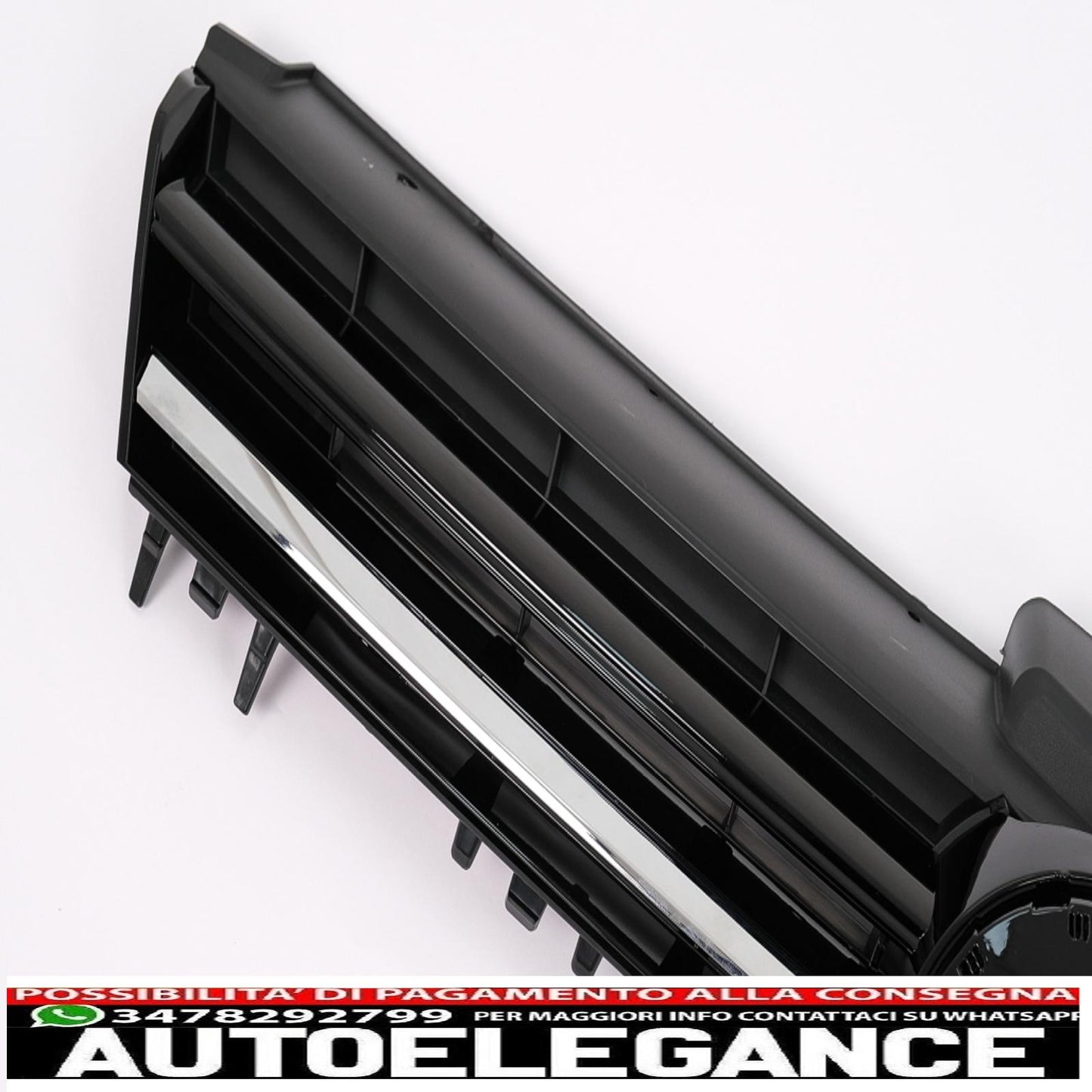 central grille suitable for vw golf 7 vii (2012-2017) r-line design chrome inserts