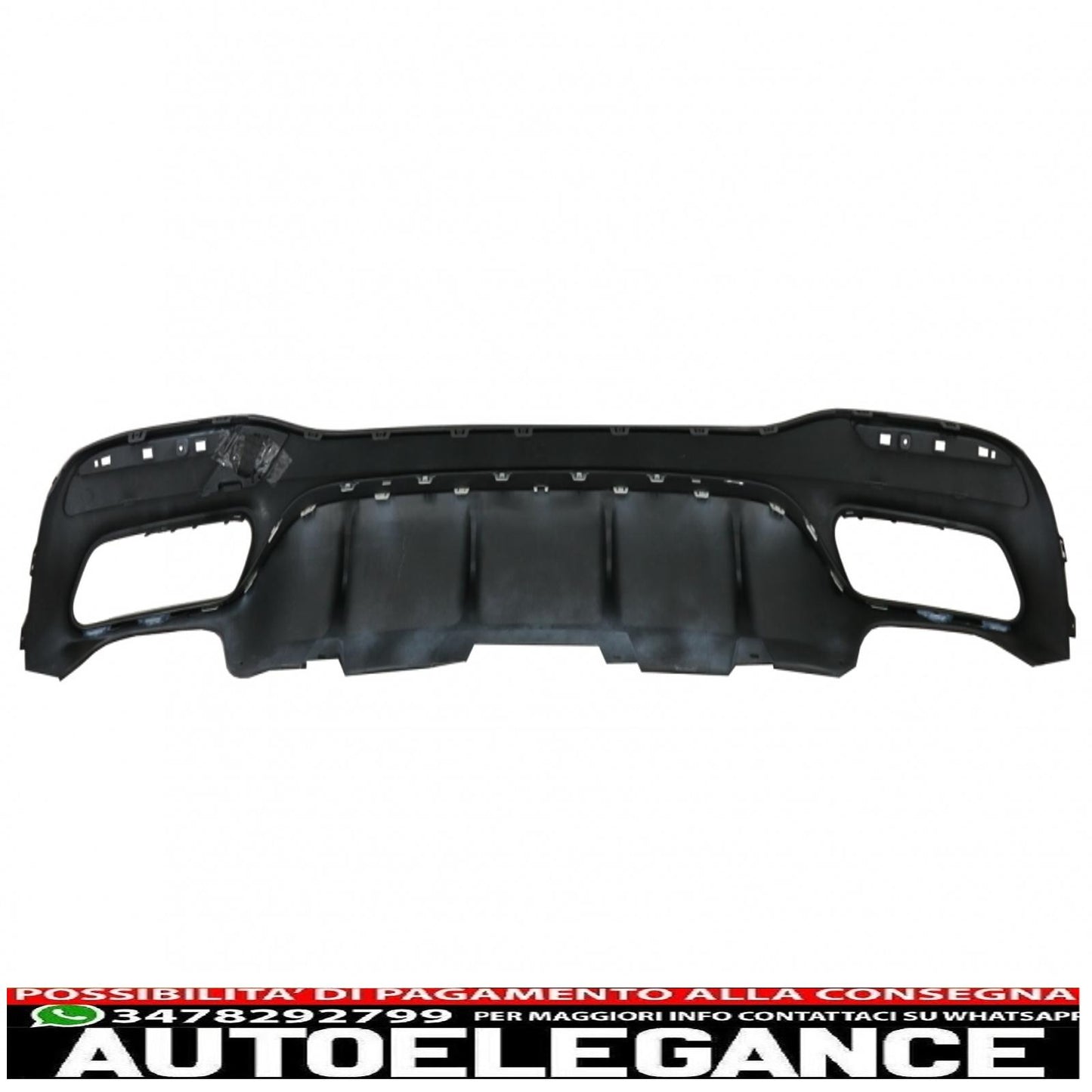 Diffusore d'aria per paraurti posteriore con terminali di scarico adatto per mercedes classe gls x166 suv facelift (09.2015-2019) design gls63