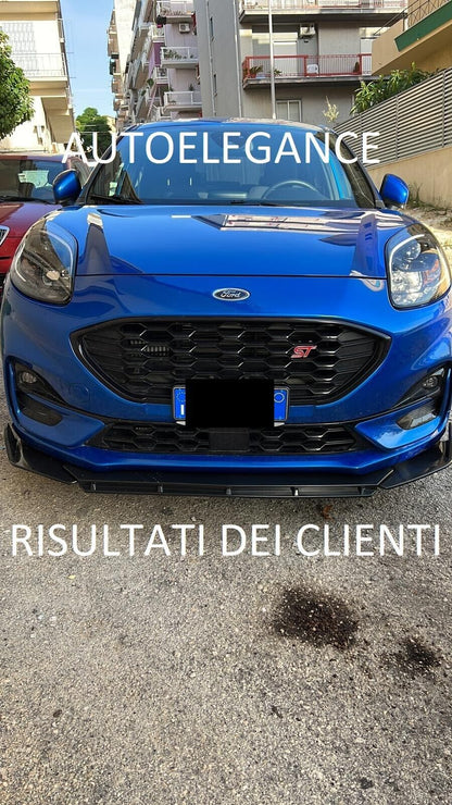 SPLITTER FORD PUMA 2019+ LIP GLOSS BLACK UNDER BUMPER ABS