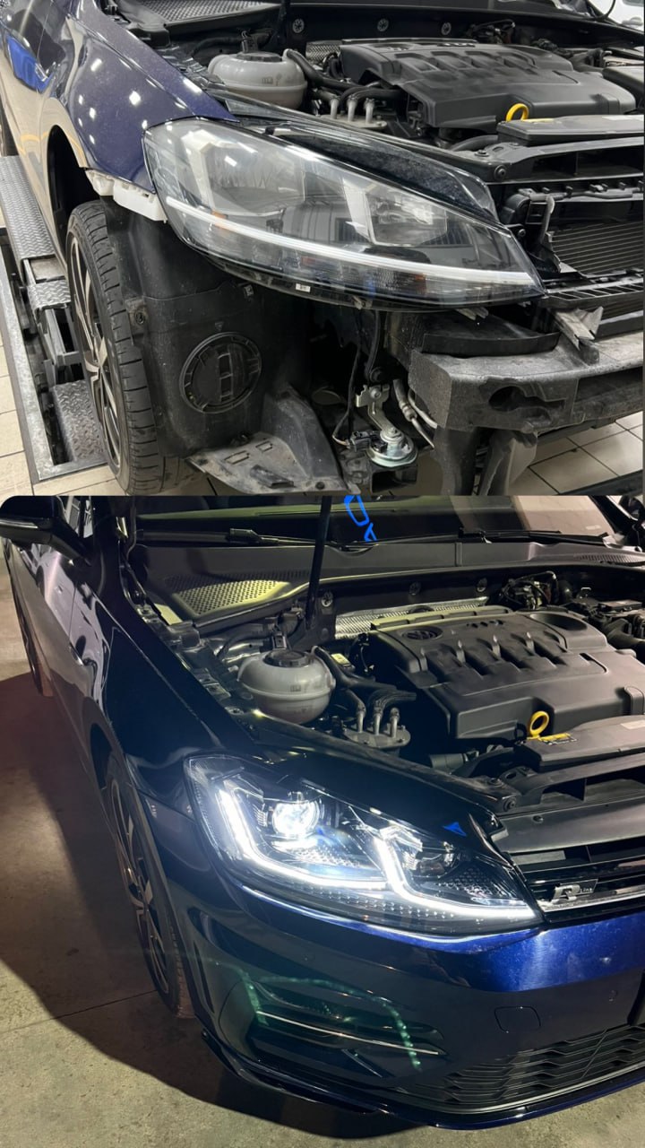 FARI ANTERIORI ADATTI PER VW GOLF 7.5 2017-2020 LOOK RLINE DINAMICI LED