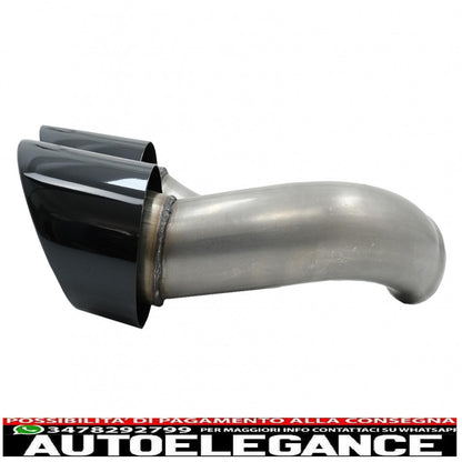 Exhaust pipes suitable for porsche cayenne 92a facelift (10/2014-2017) gts design piano black