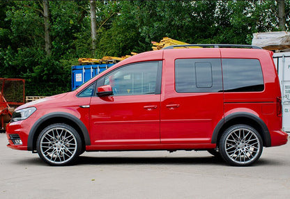 🔥1551 PARAFANGHI ALLARGATI ADATTI PER VW CADDY MK3 2015-2020 LOOK NERO OPACO🔥