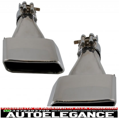 diffusore d'aria a doppia uscita adatto per bmw f10 f11 berlina touring serie 5 (2011-2017) 550i design con terminali di scarico quadrati