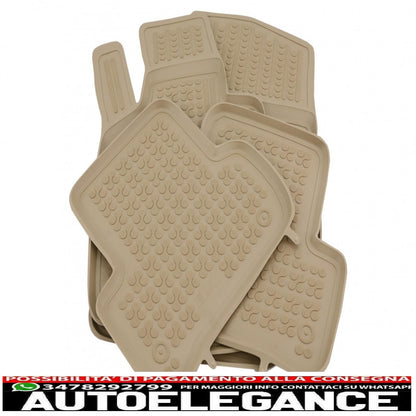 Tappetino in gomma beige adatto per mercedes classe c w205 limousine s205 station wagon (2014-)